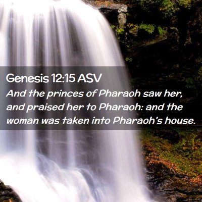 Picture 02 - Genesis 12:15 ASV - And the princes of Pharaoh saw her, and praised - Bible Verse Picture