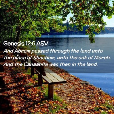 Picture 02 - Genesis 12:6 ASV - And Abram passed through the land unto the place - Bible Verse Picture
