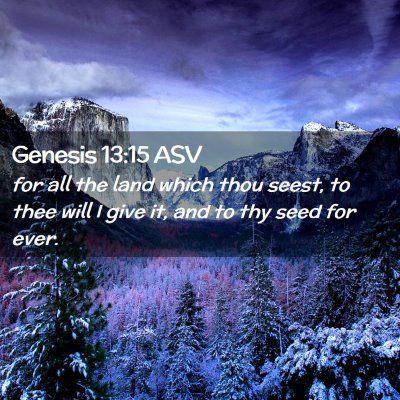 Picture 02 - Genesis 13:15 ASV - for all the land which thou seest, to thee will I - Bible Verse Picture