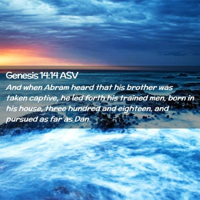 Picture 02 - Genesis 14:14 ASV - And when Abram heard that his brother was taken - Bible Verse Picture