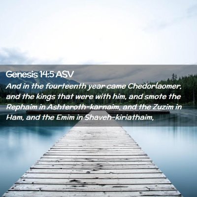 Picture 02 - Genesis 14:5 ASV - And in the fourteenth year came Chedorlaomer, and - Bible Verse Picture