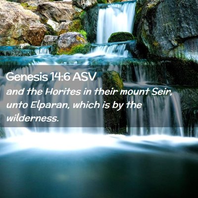 Picture 02 - Genesis 14:6 ASV - and the Horites in their mount Seir, unto - Bible Verse Picture