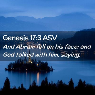 Picture 02 - Genesis 17:3 ASV - And Abram fell on his face: and God talked with - Bible Verse Picture