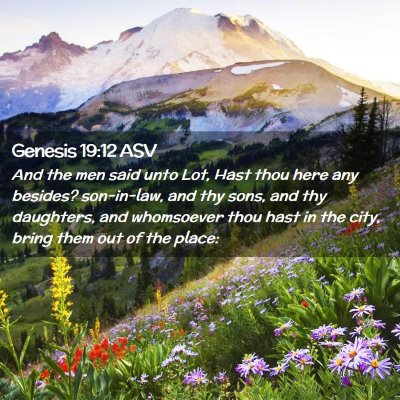 Picture 02 - Genesis 19:12 ASV - And the men said unto Lot, Hast thou here any - Bible Verse Picture
