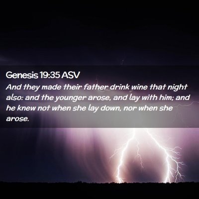 Picture 02 - Genesis 19:35 ASV - And they made their father drink wine that night - Bible Verse Picture