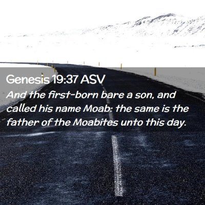 Picture 02 - Genesis 19:37 ASV - And the first-born bare a son, and called his - Bible Verse Picture
