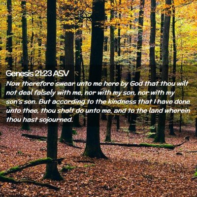 Picture 02 - Genesis 21:23 ASV - Now therefore swear unto me here by God that thou - Bible Verse Picture