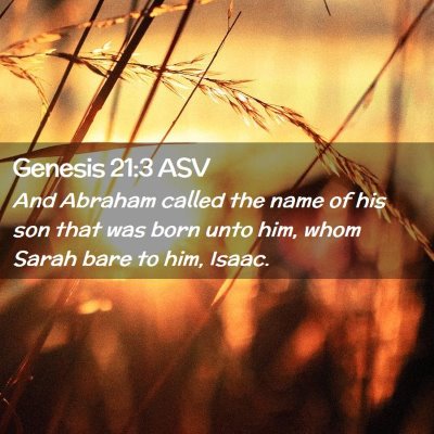 Picture 02 - Genesis 21:3 ASV - And Abraham called the name of his son that was - Bible Verse Picture