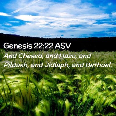 Picture 02 - Genesis 22:22 ASV - And Chesed, and Hazo, and Pildash, and Jidlaph, - Bible Verse Picture