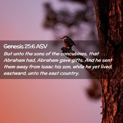 Picture 02 - Genesis 25:6 ASV - But unto the sons of the concubines, that Abraham - Bible Verse Picture