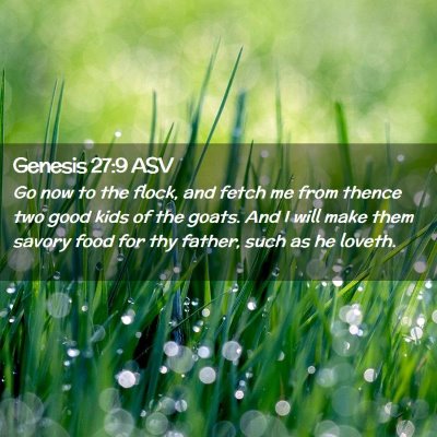 Picture 02 - Genesis 27:9 ASV - Go now to the flock, and fetch me from thence two - Bible Verse Picture