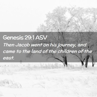 Picture 02 - Genesis 29:1 ASV - Then Jacob went on his journey, and came to the - Bible Verse Picture