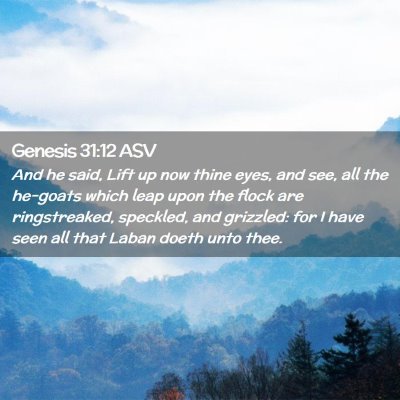 Picture 02 - Genesis 31:12 ASV - And he said, Lift up now thine eyes, and see, all - Bible Verse Picture