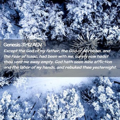 Picture 02 - Genesis 31:42 ASV - Except the God of my father, the God of Abraham, - Bible Verse Picture
