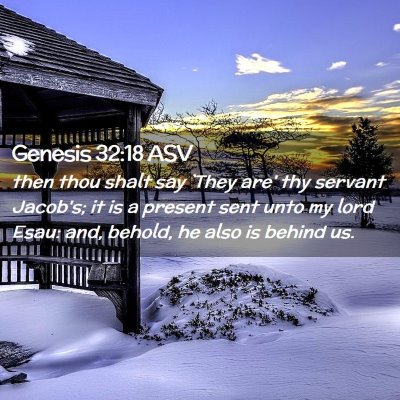Picture 02 - Genesis 32:18 ASV - then thou shalt say `They are' thy servant - Bible Verse Picture