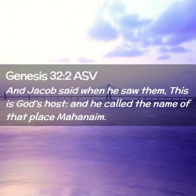 Picture 02 - Genesis 32:2 ASV - And Jacob said when he saw them, This is God's - Bible Verse Picture