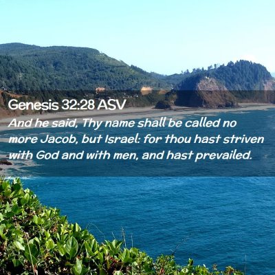 Picture 02 - Genesis 32:28 ASV - And he said, Thy name shall be called no more - Bible Verse Picture