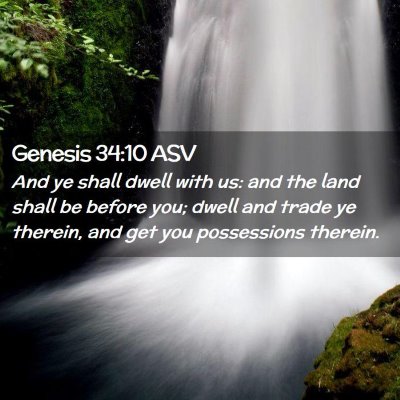 Picture 02 - Genesis 34:10 ASV - And ye shall dwell with us: and the land shall be - Bible Verse Picture