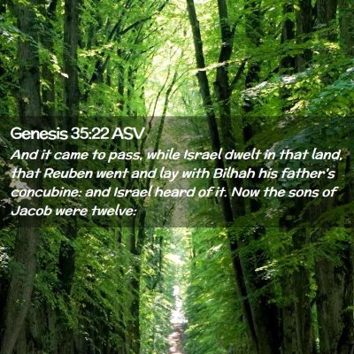 Picture 02 - Genesis 35:22 ASV - And it came to pass, while Israel dwelt in that - Bible Verse Picture