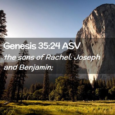 Picture 02 - Genesis 35:24 ASV - the sons of Rachel: Joseph and - Bible Verse Picture