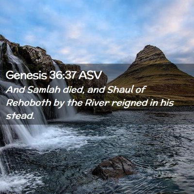 Picture 02 - Genesis 36:37 ASV - And Samlah died, and Shaul of Rehoboth by the - Bible Verse Picture