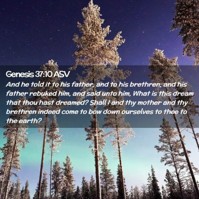 Picture 02 - Genesis 37:10 ASV - And he told it to his father, and to his - Bible Verse Picture