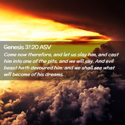 Picture 02 - Genesis 37:20 ASV - Come now therefore, and let us slay him, and cast - Bible Verse Picture
