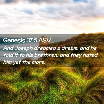 Picture 02 - Genesis 37:5 ASV - And Joseph dreamed a dream, and he told it to his - Bible Verse Picture