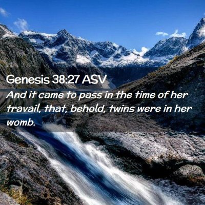 Picture 02 - Genesis 38:27 ASV - And it came to pass in the time of her travail, - Bible Verse Picture