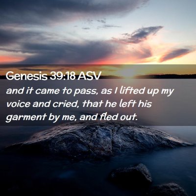 Picture 02 - Genesis 39:18 ASV - and it came to pass, as I lifted up my voice and - Bible Verse Picture
