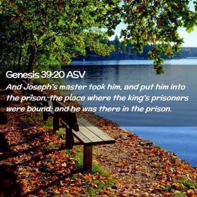Picture 02 - Genesis 39:20 ASV - And Joseph's master took him, and put him into - Bible Verse Picture