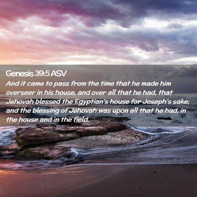 Picture 02 - Genesis 39:5 ASV - And it came to pass from the time that he made - Bible Verse Picture