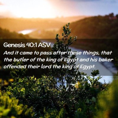 Picture 02 - Genesis 40:1 ASV - And it came to pass after these things, that the - Bible Verse Picture