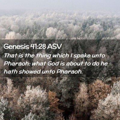 Picture 02 - Genesis 41:28 ASV - That is the thing which I spake unto Pharaoh: - Bible Verse Picture