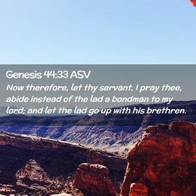 Picture 02 - Genesis 44:33 ASV - Now therefore, let thy servant, I pray thee, - Bible Verse Picture