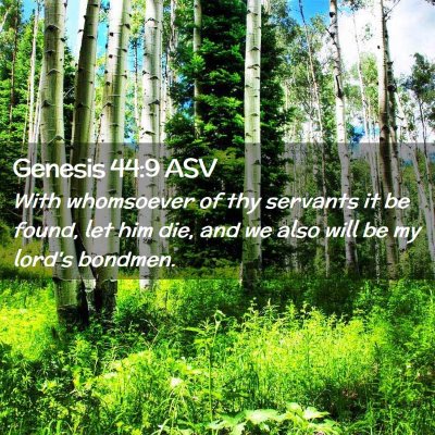 Picture 02 - Genesis 44:9 ASV - With whomsoever of thy servants it be found, let - Bible Verse Picture