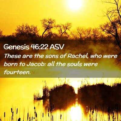 Picture 02 - Genesis 46:22 ASV - These are the sons of Rachel, who were born to - Bible Verse Picture