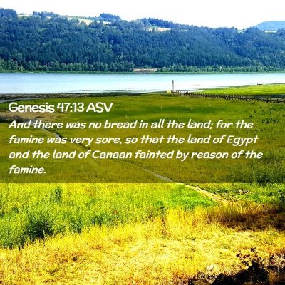 Picture 02 - Genesis 47:13 ASV - And there was no bread in all the land; for the - Bible Verse Picture