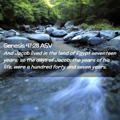 Picture 02 - Genesis 47:28 ASV - And Jacob lived in the land of Egypt seventeen - Bible Verse Picture