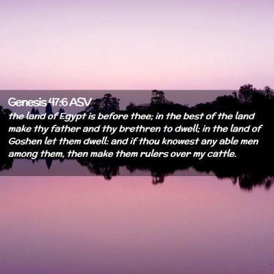 Picture 02 - Genesis 47:6 ASV - the land of Egypt is before thee; in the best of - Bible Verse Picture