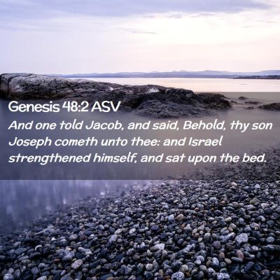 Picture 02 - Genesis 48:2 ASV - And one told Jacob, and said, Behold, thy son - Bible Verse Picture