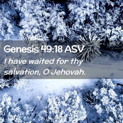 Picture 02 - Genesis 49:18 ASV - I have waited for thy salvation, O - Bible Verse Picture
