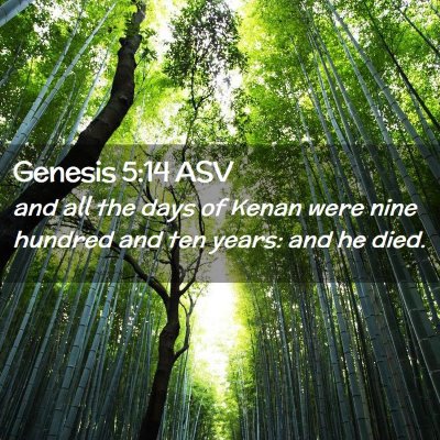 Picture 02 - Genesis 5:14 ASV - and all the days of Kenan were nine hundred and - Bible Verse Picture
