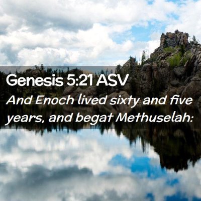 Picture 02 - Genesis 5:21 ASV - And Enoch lived sixty and five years, and begat - Bible Verse Picture
