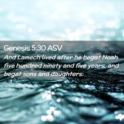Picture 02 - Genesis 5:30 ASV - And Lamech lived after he begat Noah five hundred - Bible Verse Picture