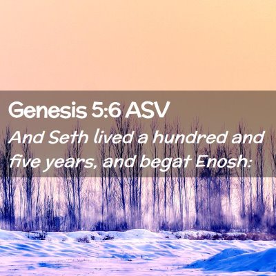 Picture 02 - Genesis 5:6 ASV - And Seth lived a hundred and five years, and - Bible Verse Picture
