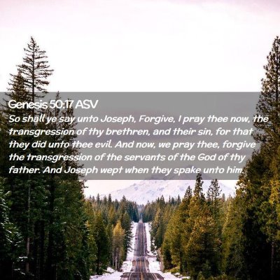 Picture 02 - Genesis 50:17 ASV - So shall ye say unto Joseph, Forgive, I pray thee - Bible Verse Picture