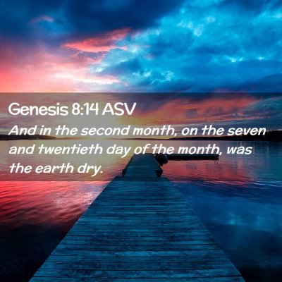 Picture 02 - Genesis 8:14 ASV - And in the second month, on the seven and - Bible Verse Picture