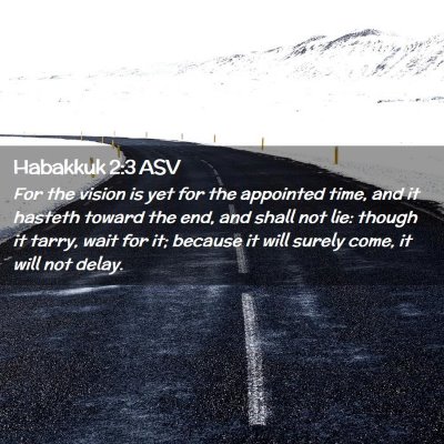 Picture 02 - Habakkuk 2:3 ASV - For the vision is yet for the appointed time, and - Bible Verse Picture