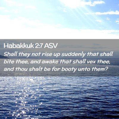 Picture 02 - Habakkuk 2:7 ASV - Shall they not rise up suddenly that shall bite - Bible Verse Picture